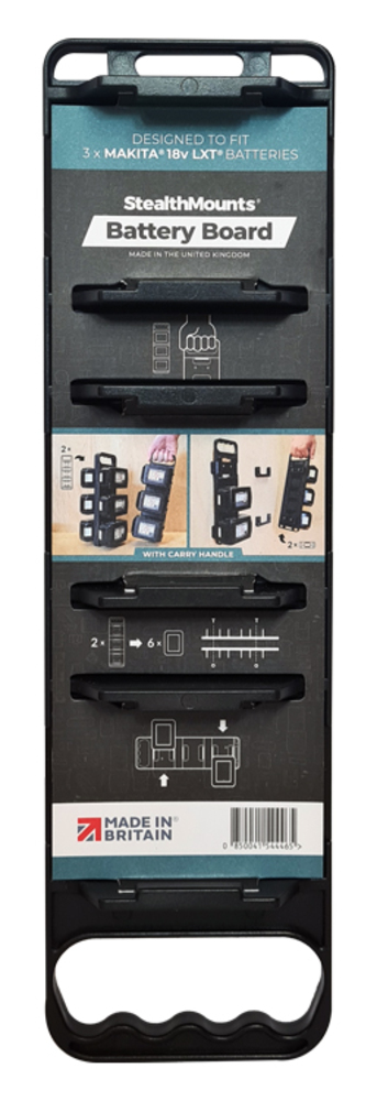 StealthMounts SM-BD-MK-18-H-1 Battery Board with Handle Makita 18v LXT