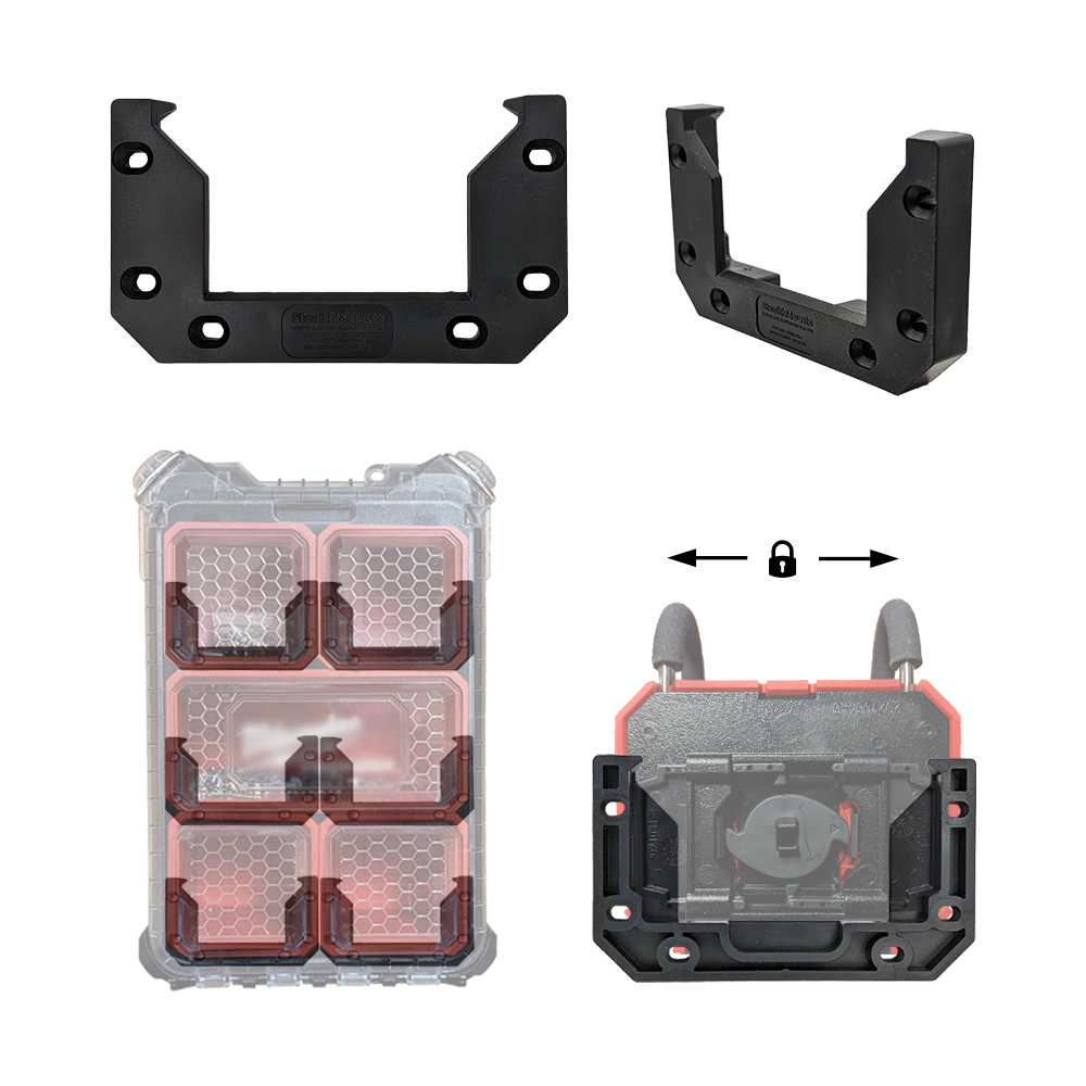 StealthMounts SM-OM-LOCL-BLK-6 Cleat 'n' Feet Mounting Cleats V2 Milwaukee Packout 6Pk