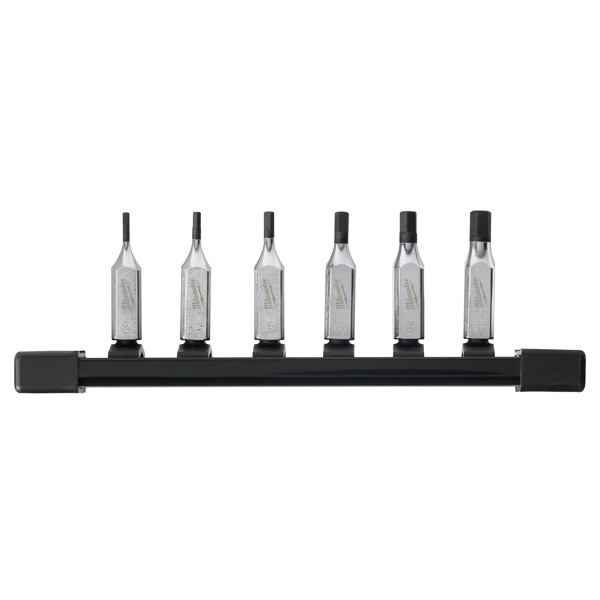 Milwaukee MIL-48-22-9541 6pc 1/4in Drive Hex Bit Socket Set. Metric