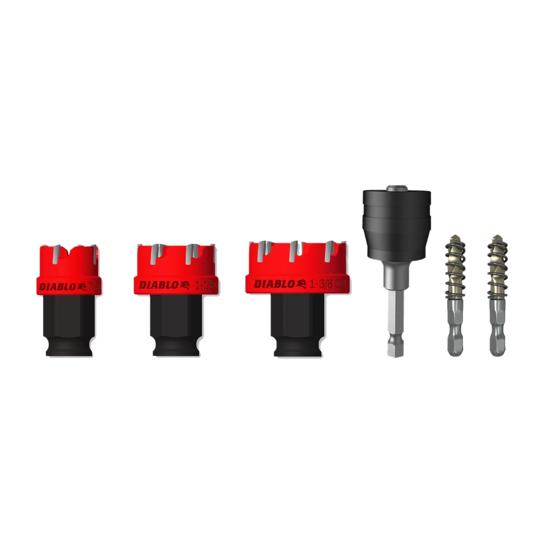 Diablo FRE-DHS06CFS 6 pc Steel Demon Carbide Teeth Hole Cutter Set