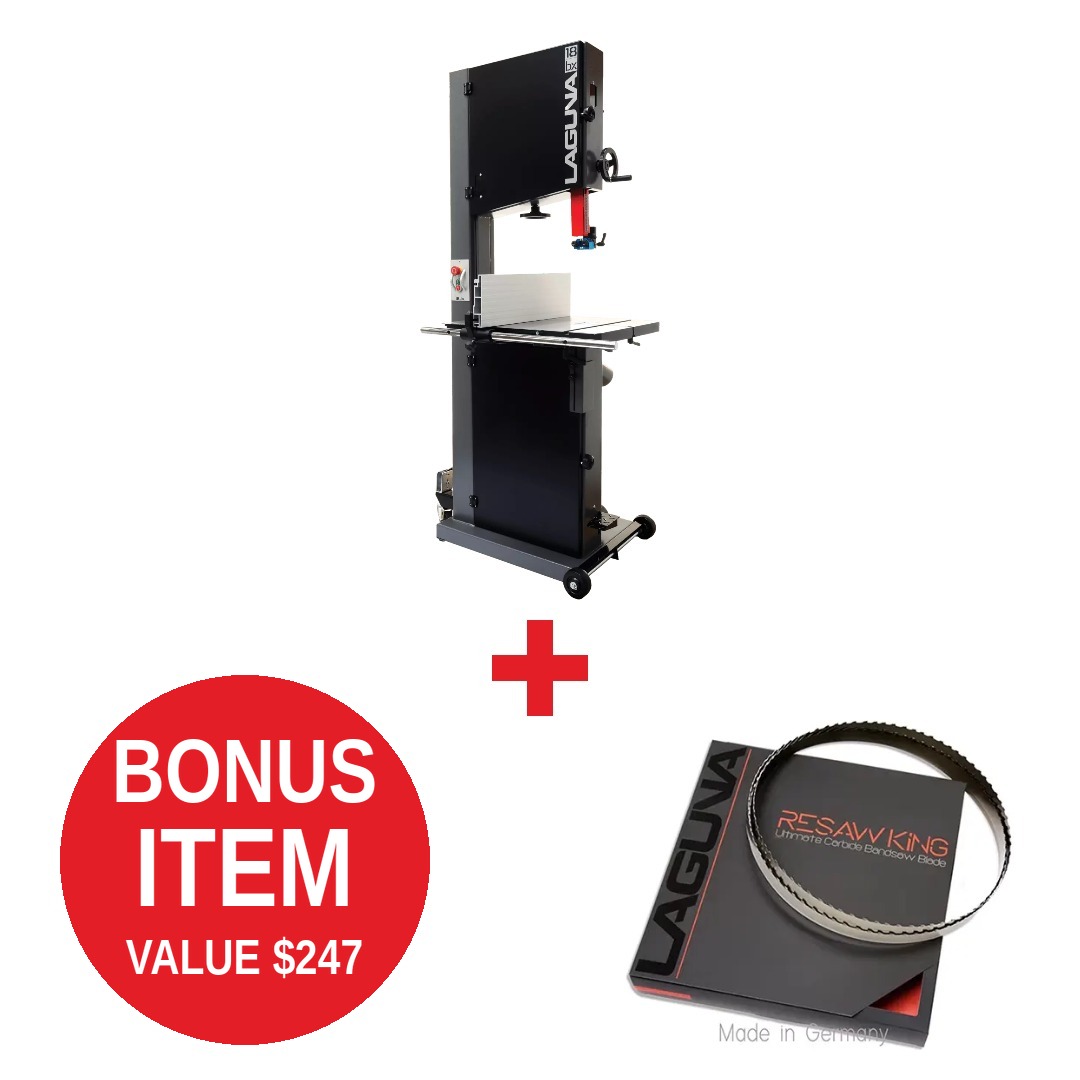 Laguna LAG-MBAND18BX2203-P 18|BX 3HP Bandsaw with 3/4in x 145in Resaw King Carbide Blade Package