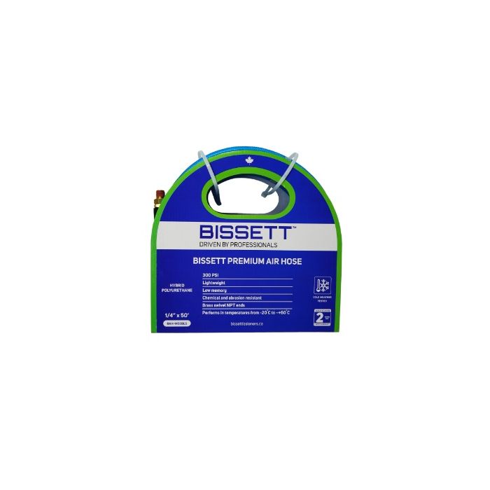 Bissett BIS-BAH-3/8GRSXX 3/8in Hose Green Swivel Ends Hybrid Polymer