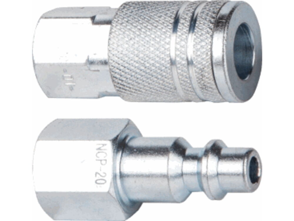Bissett BIS-BFIT-MFKIT14 Industrial 1/4in Female Nipple and 1/4in Female Coupler Set
