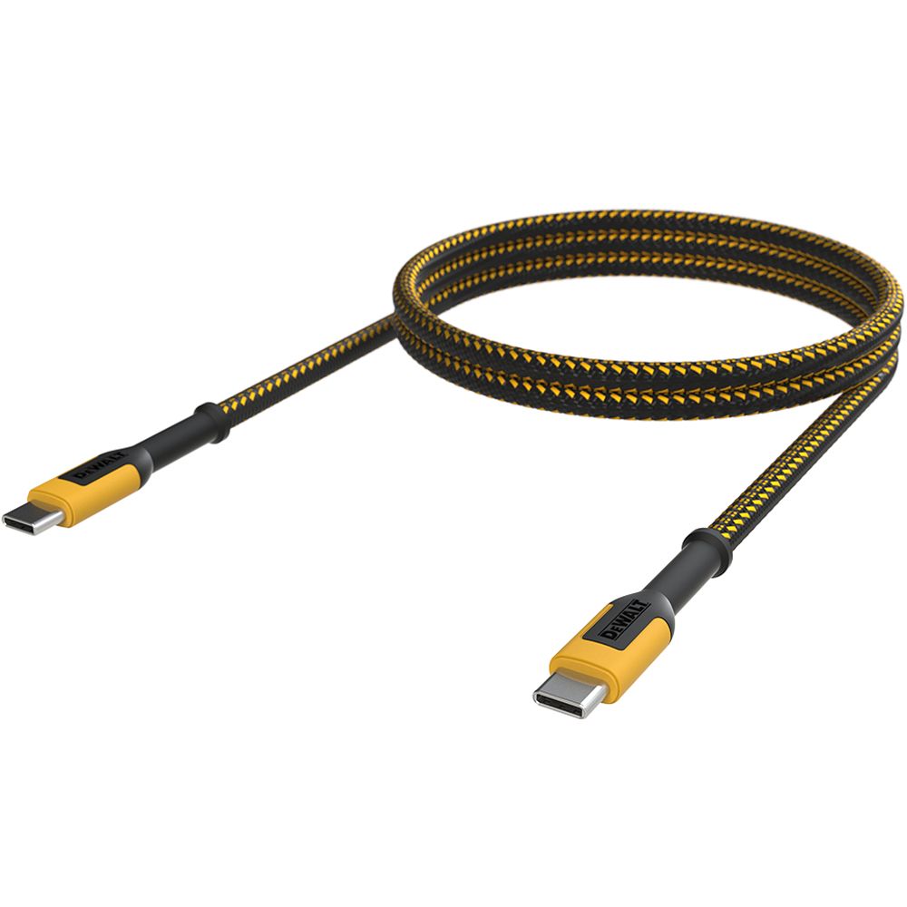 DEWALT DEW-DXMA1310007 6ft Braided Cable 100w - Type C To Type C