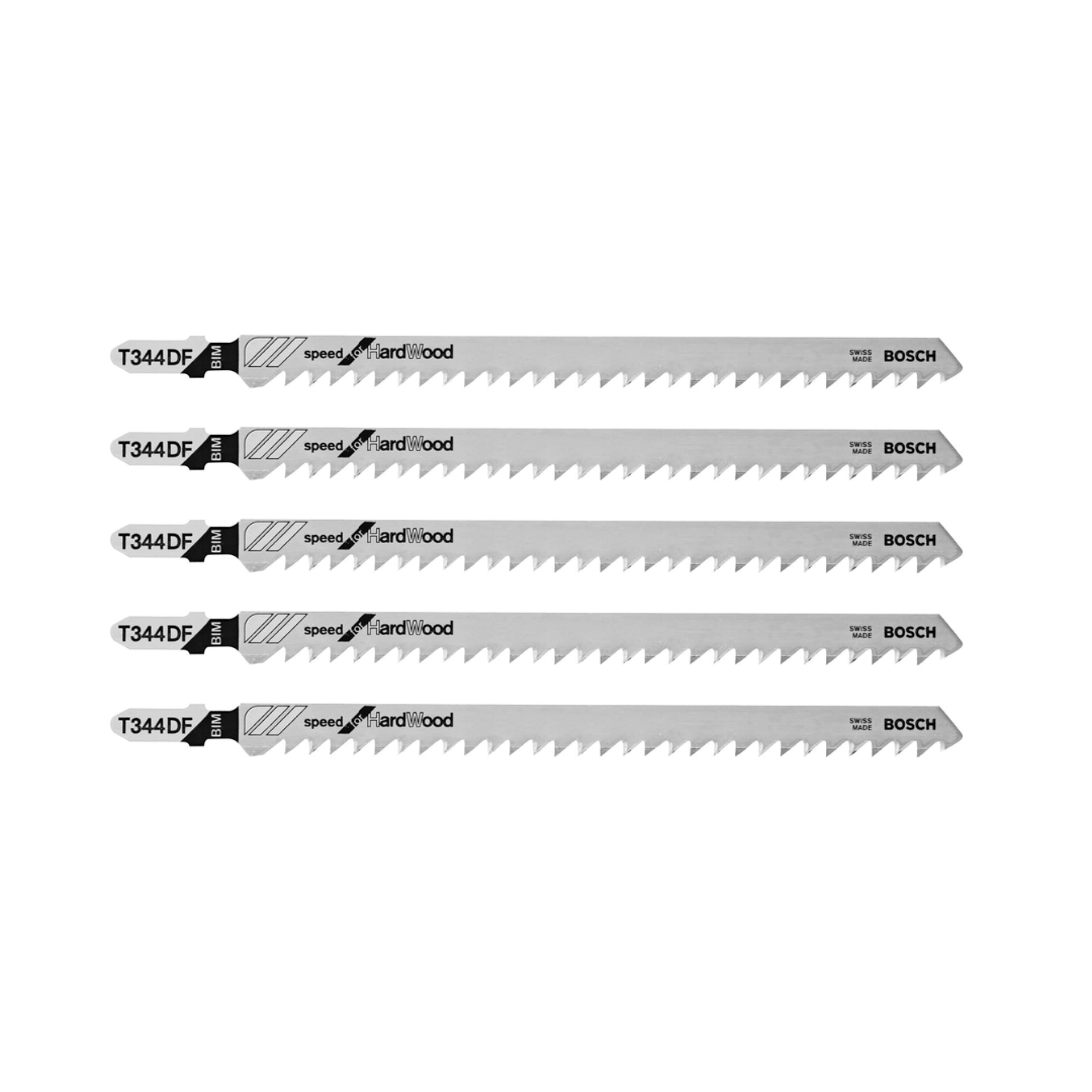 BOSCH BOS-T344DF 6in 6 TPI Bi-Metal Bosch Shank Jigsaw Blade 5 Pack