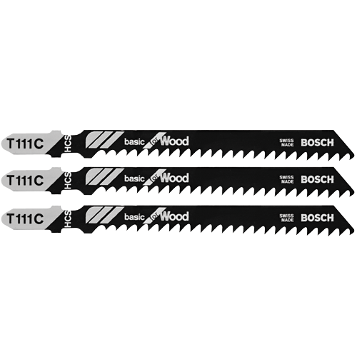 Bosch BOS-T111C3 4" T-Shank Jig Saw Blades For Wood 3 Pack