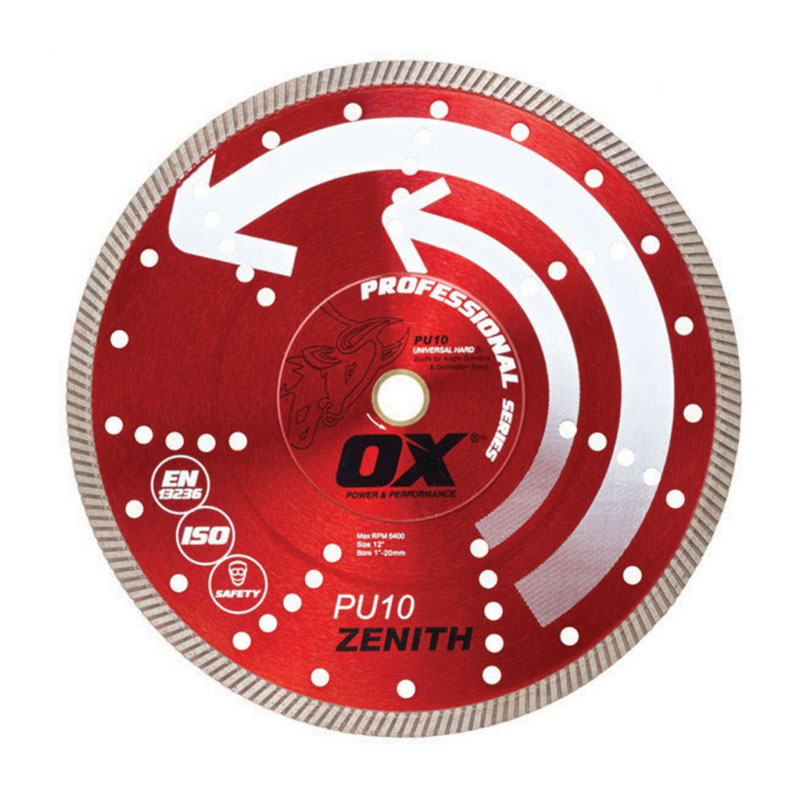 OX Tools OX-PU10-14 Pu10 Turbo 14in Diamond Blade For Hard Materials