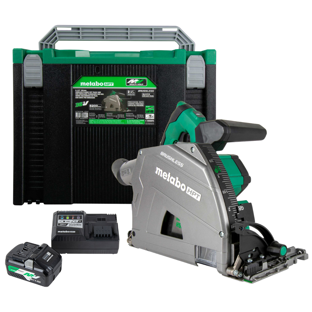 Metabo HPT HPT-C3606DPAM 36V Multivolt Cordless 6-1/2in Track Saw 4.0Ah Kit
