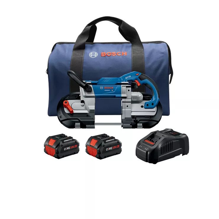 Bosch BOS-GCB18V-5B26 18V 5 In. Deep Cut Band Saw Kit with (2) 6.0 Ah Core Performance Batteries