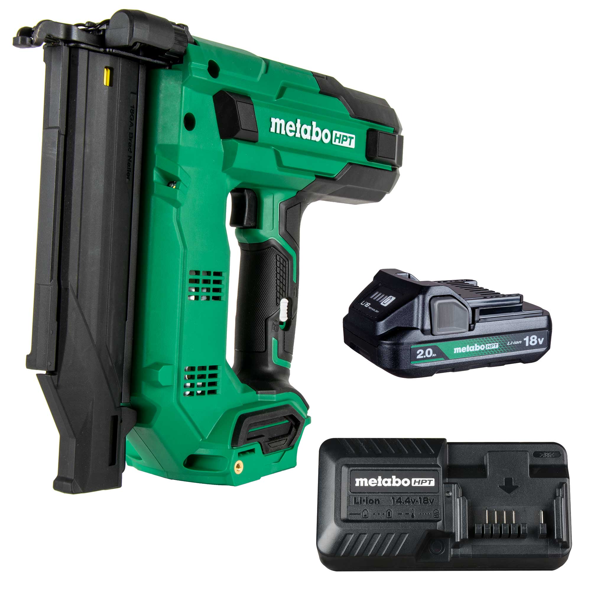 Metabo HPT HPT-NT1850DGM 18V MultiVolt 18ga 2in Compact Brad Nailer 2.0Ah Kit