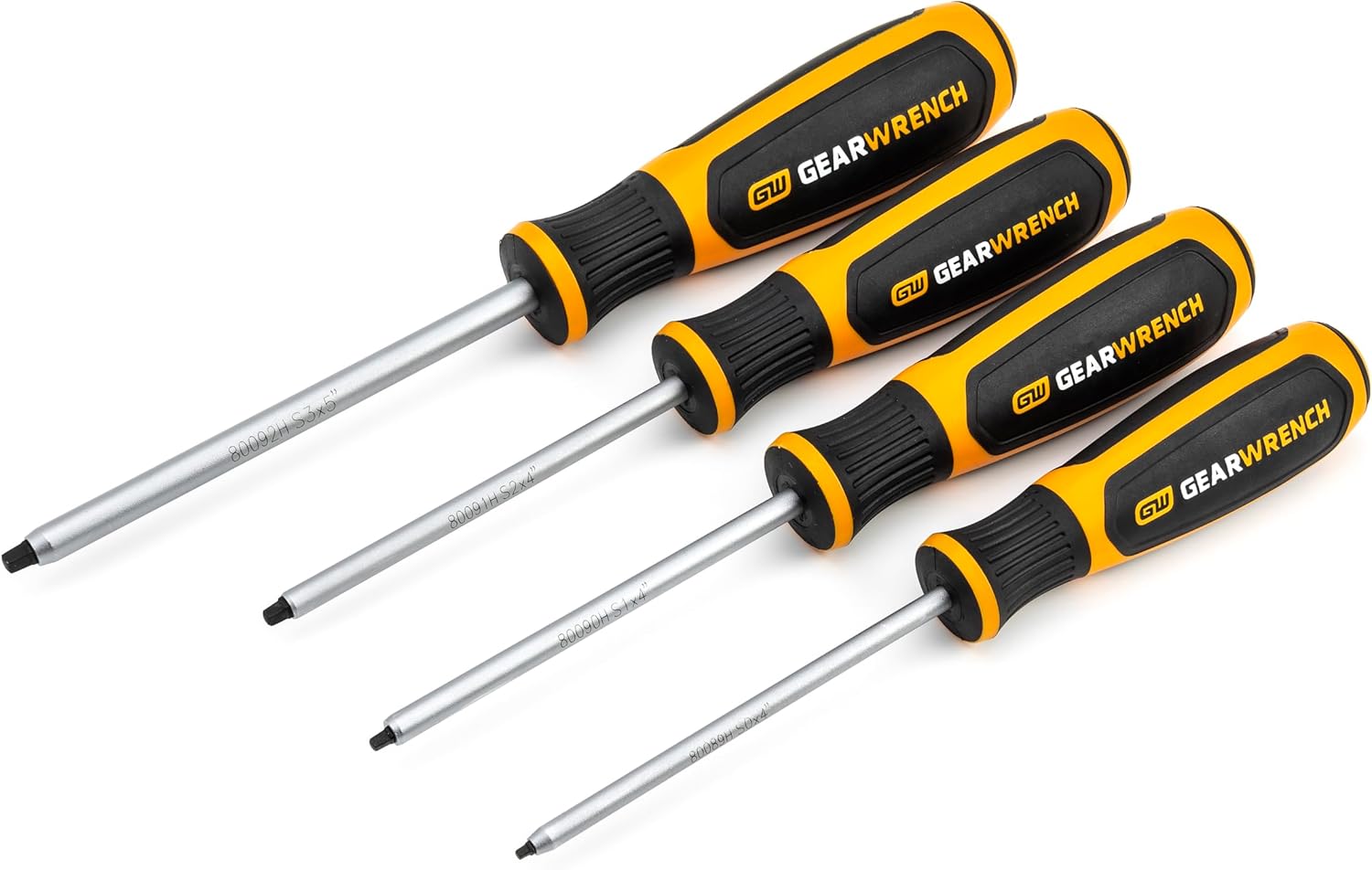 GEARWRENCH GW-80065H Square Dual Material Screwdriver Set 4-Pieces