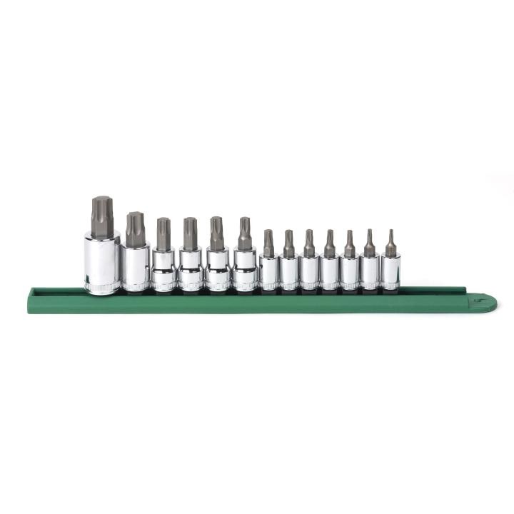 GEARWRENCH GW-80723 1/4in 3/8in And 1/2in Drive Torx Bit Socket Set 13-Pieces