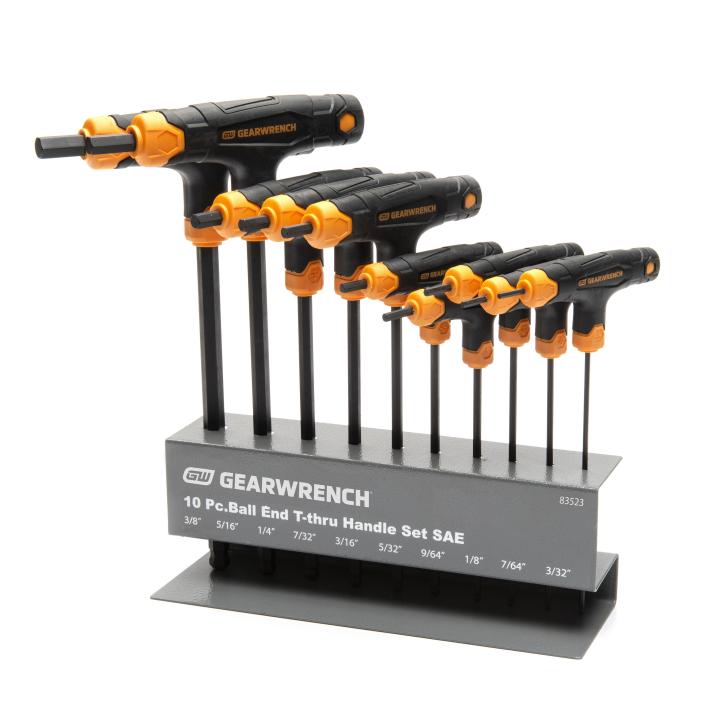 GEARWRENCH GW-83523 SAE Ball End T-Handle Hex Key Set 10-Pieces