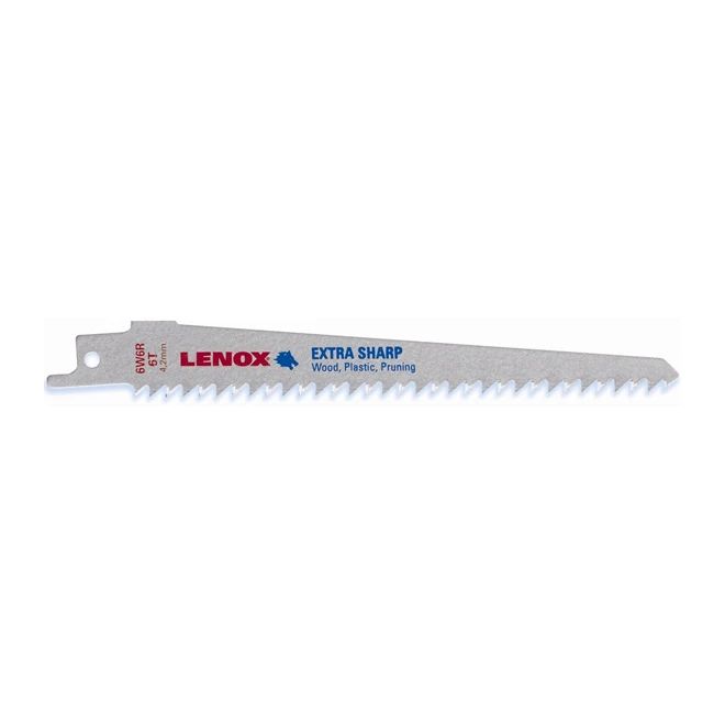 Lenox LEN-121016W6R 6in 6 TPI Extra Sharp Reciprocating Saw Blades 5 Pieces