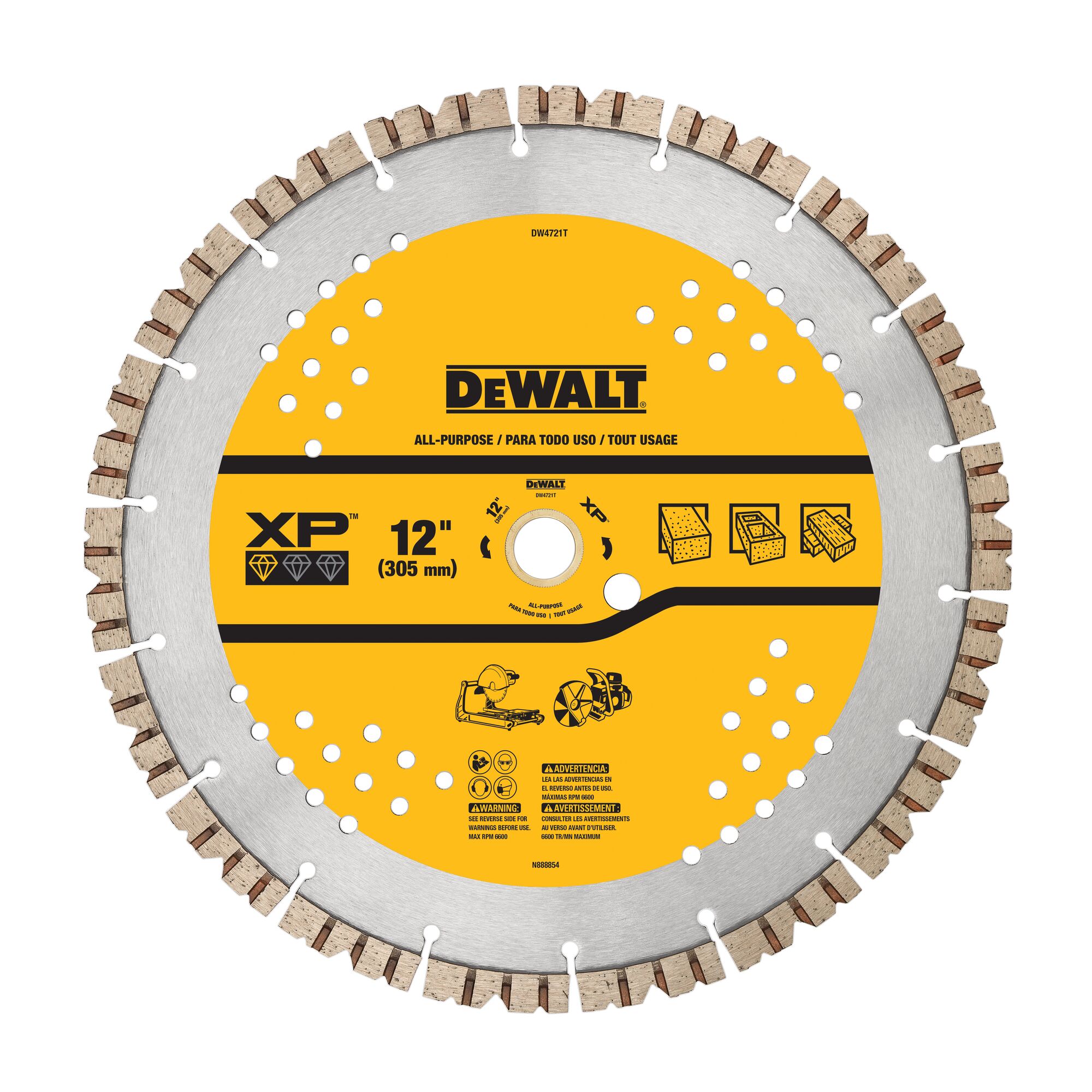 DEWALT DEW-DW4721T 12in XP All-Purpose Segmented Diamond Blade