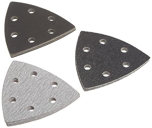 DEWALT DEW-DWASPTRI Hook and Loop Triangle Sandpaper Assortment 12 Pieces