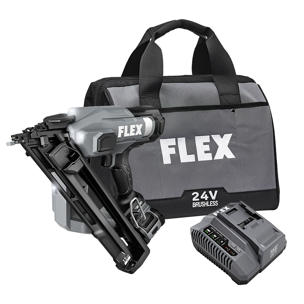 FLEX FL-FX4311B-1A 24V 15GA Angled Nailer 2.5Ah Kit