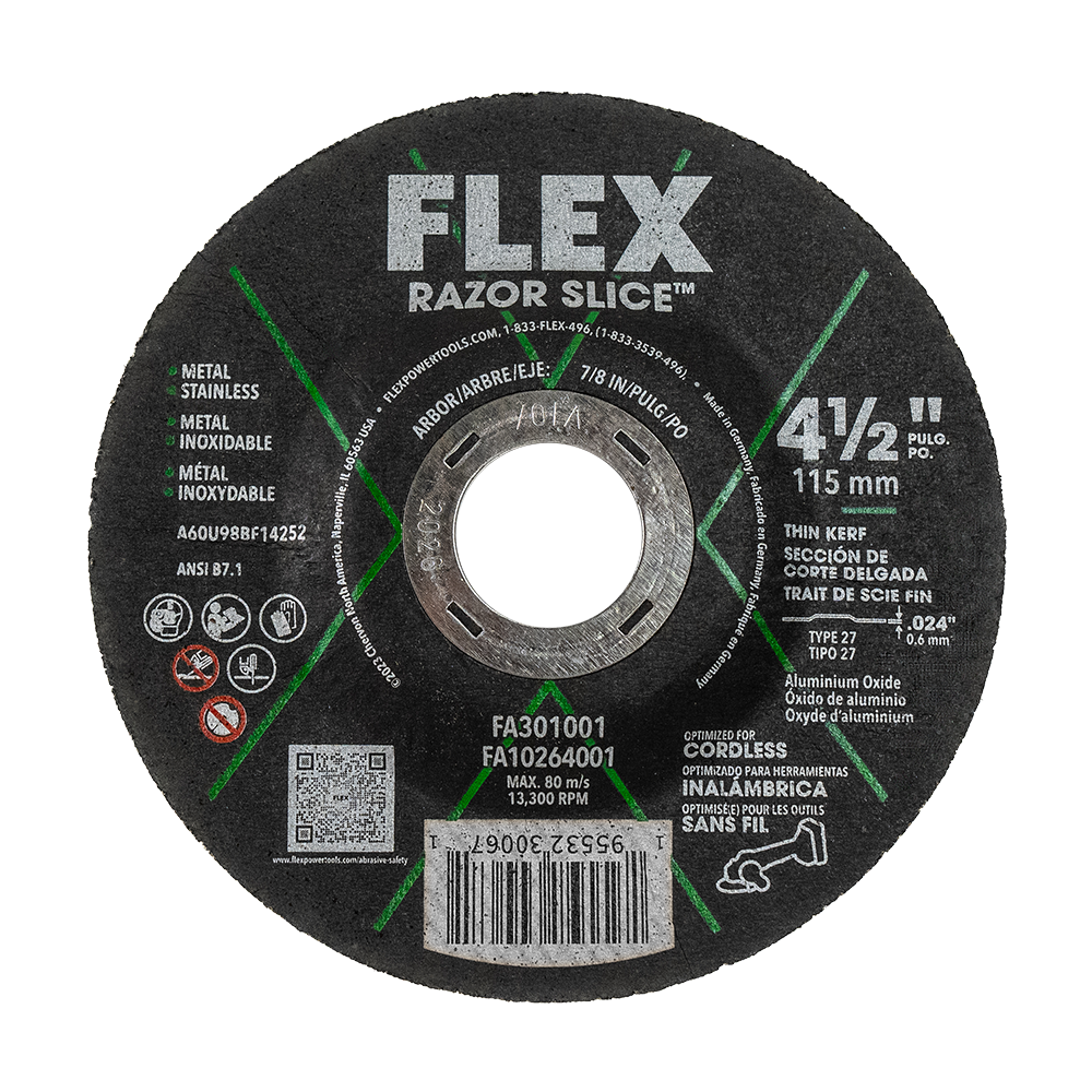 FLEX FL-FA301001 4-1/2in RAZOR SLICE Cut-Off Disc