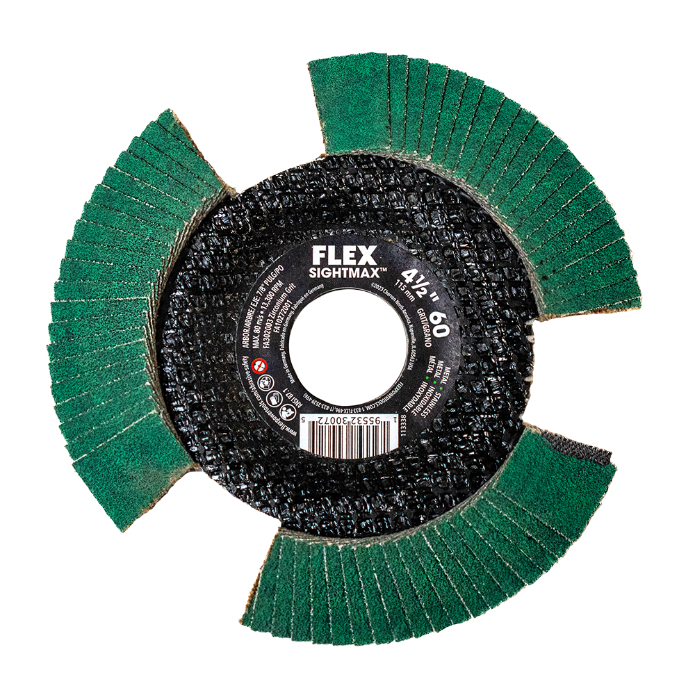 FLEX FL-FA302002 4-1/2in SIGHTMAX 60 Grit Flap Disc