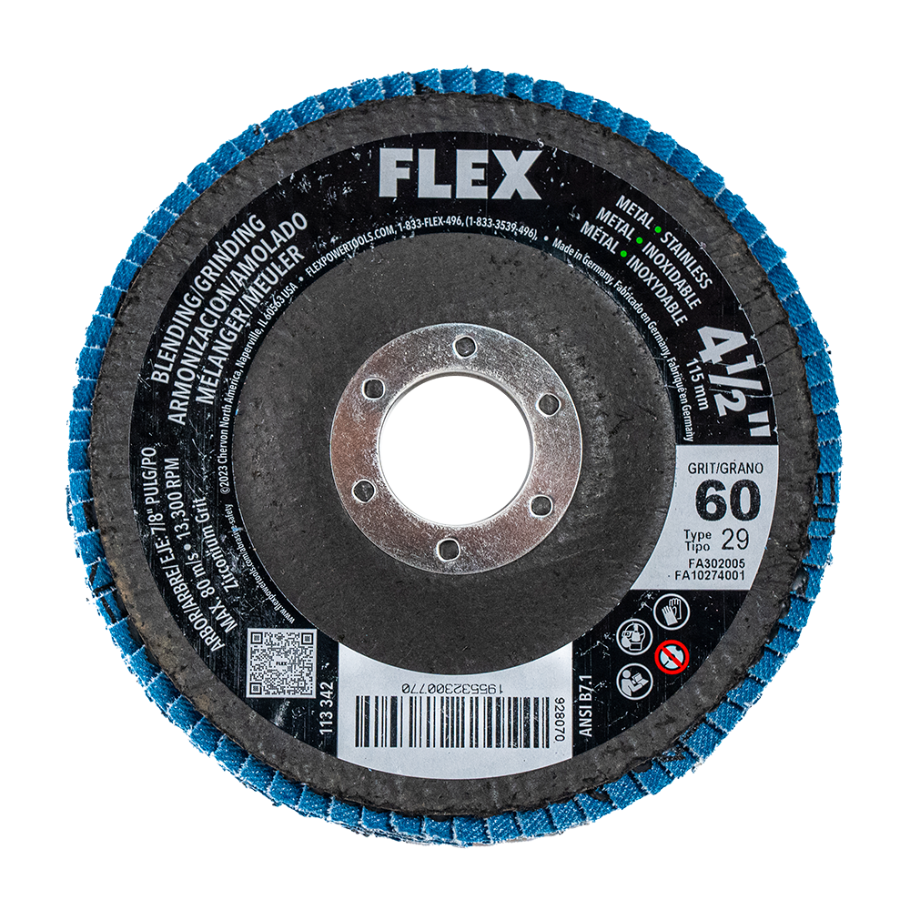 FLEX FL-FA302005 4-1/2in Blending/Grinding 60 Grit Flap Disc
