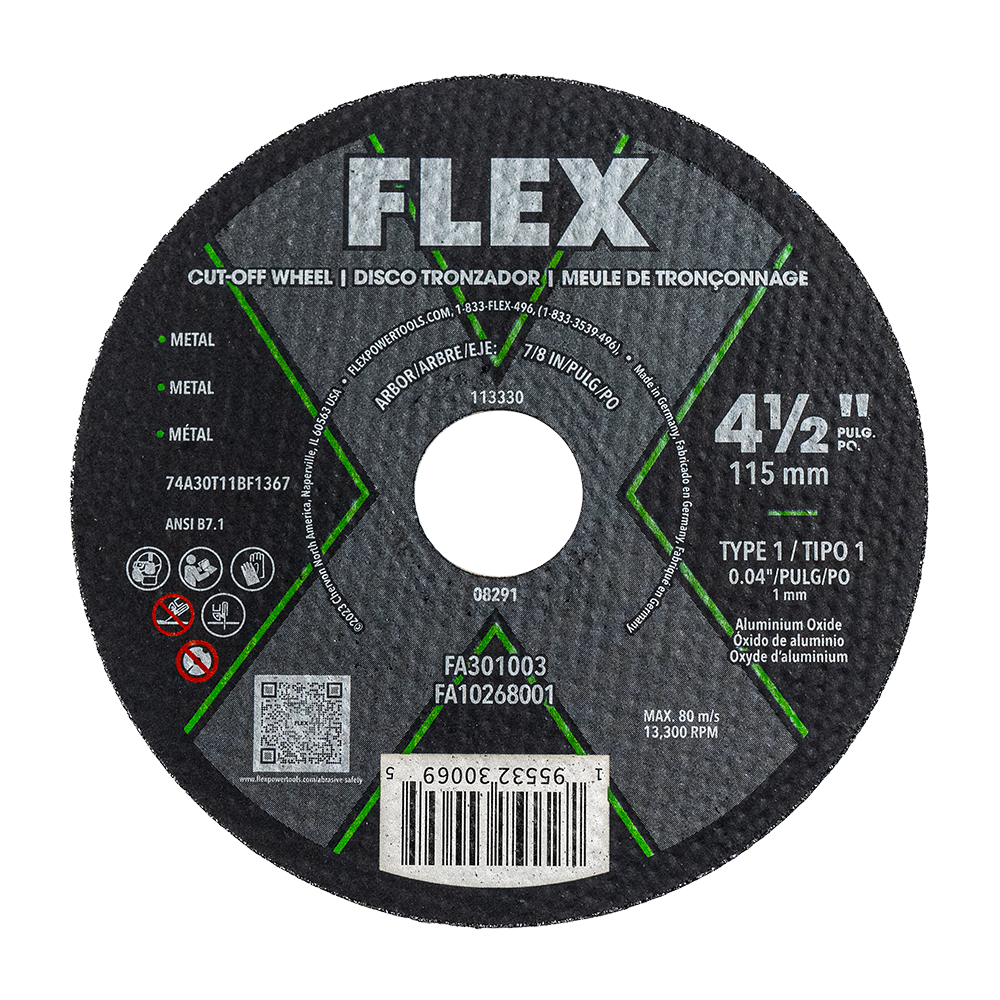 FLEX FL-FA301003 4-1/2in Cut-Off Wheel Type 1