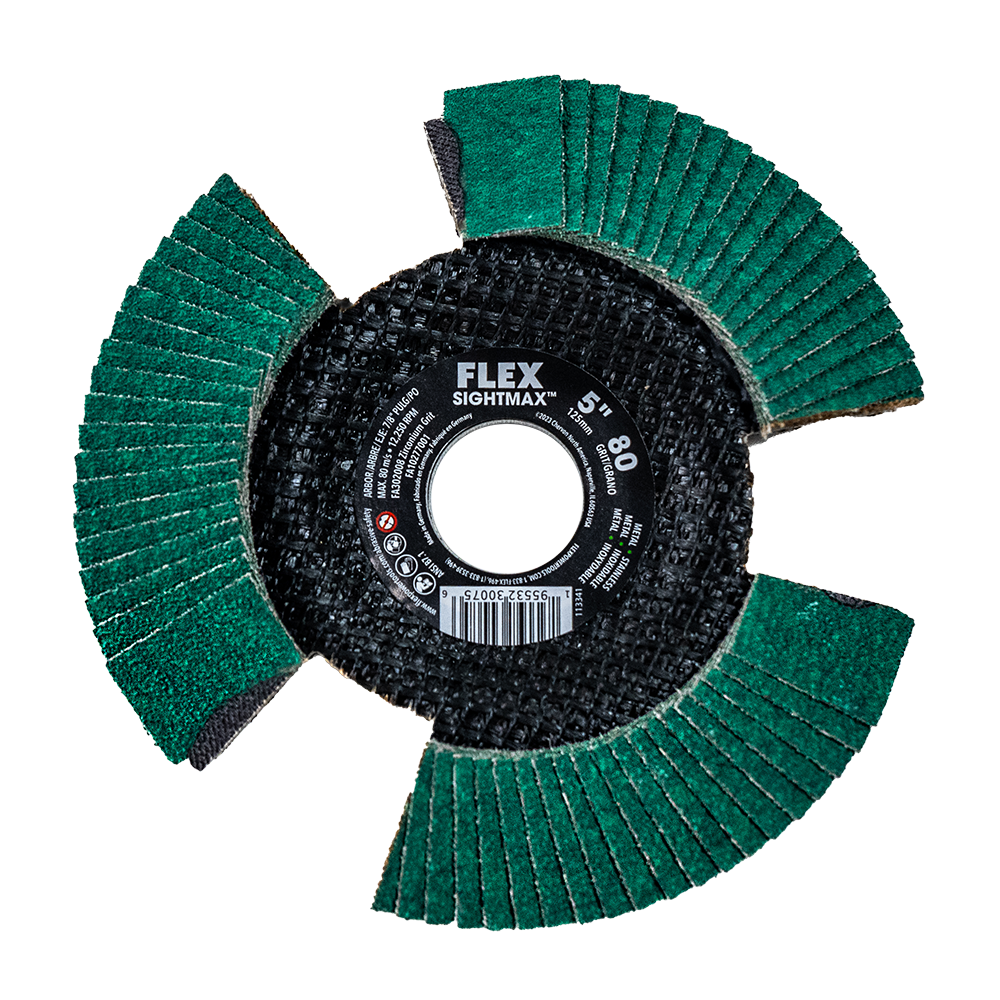 FLEX FL-FA302008 5in SIGHTMAX 80 Grit Flap Disc