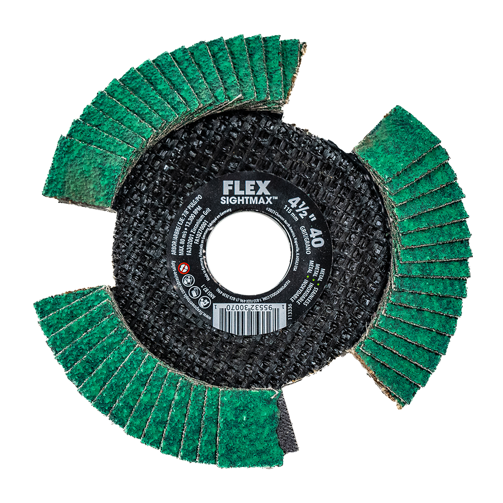 FLEX FL-FA302001 4-1/2in SIGHTMAX 40 Grit Flap Disc
