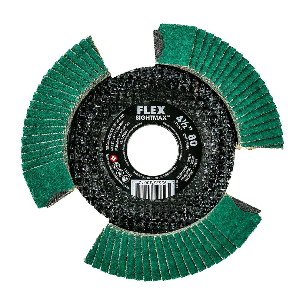 FLEX FL-FA302003 4-1/2in SIGHTMAX 80 Grit Flap Disc
