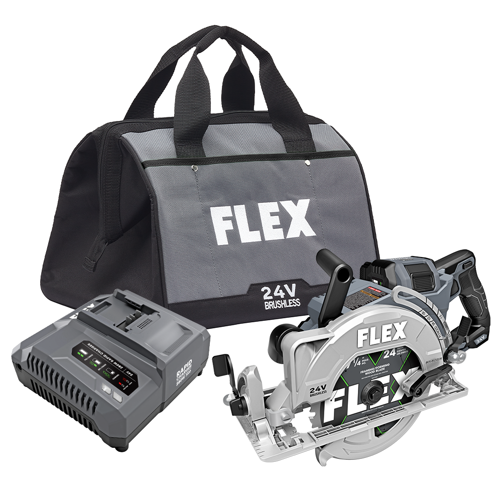 FLEX FL-FX2141R-1J 24V 7-1/4in Rear Handle Saw Circular Saw Stacked Lithium 10.0Ah Kit