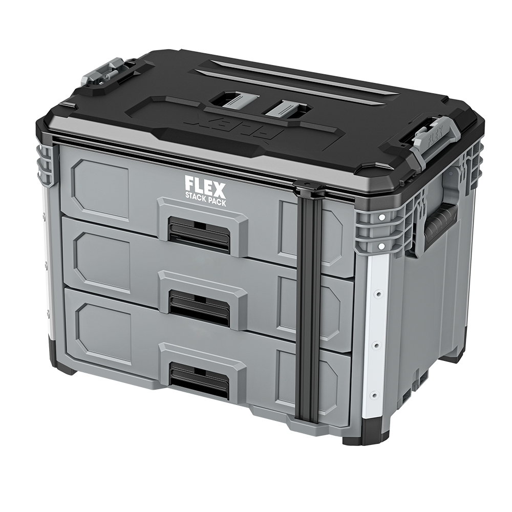 FLEX FL-FS1105 STACK PACK - 3-Drawer Tool Box