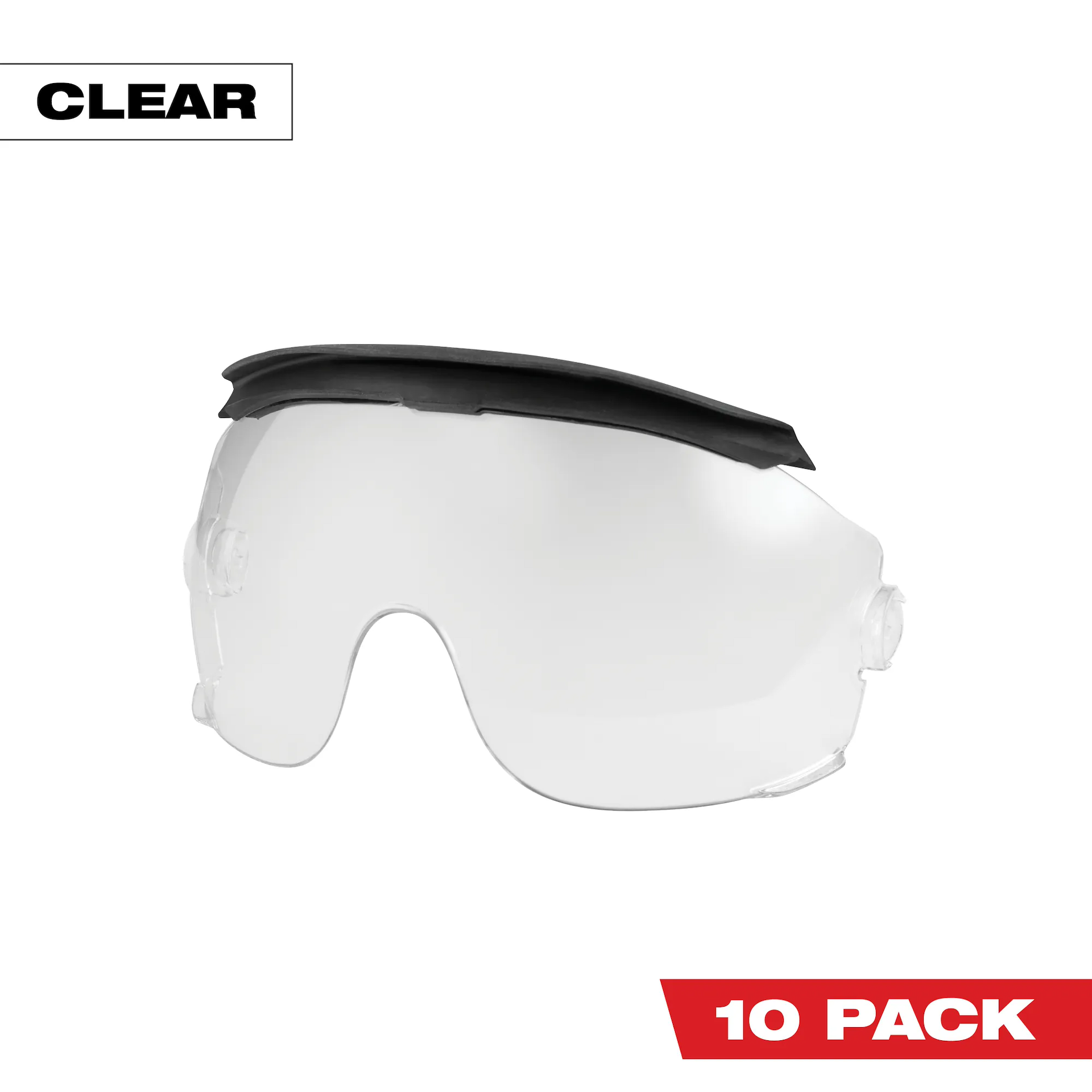 Milwaukee MIL-48-73-14REPLXX10PK Gasketed Eye Visor Replacement Lenses (10-Pack)