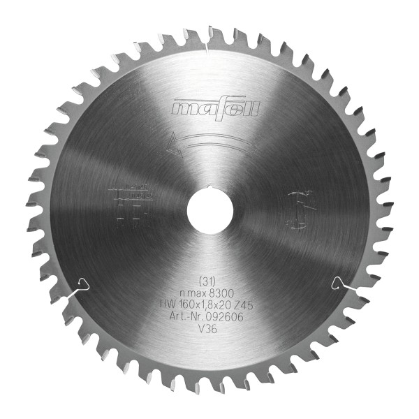 Mafell MAF-92606 TCT 46 Teeth 160 x 20mm Saw Blade For Decorative Laminates