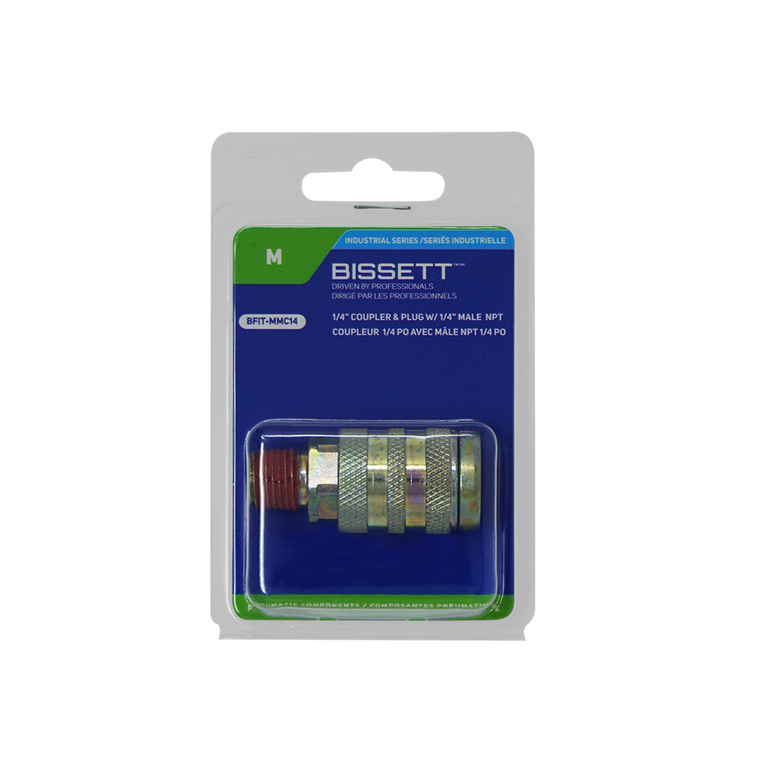 Bissett BIS-BFIT-MMC14 1/4in Coupler And Plug With 1/4in Male NPT