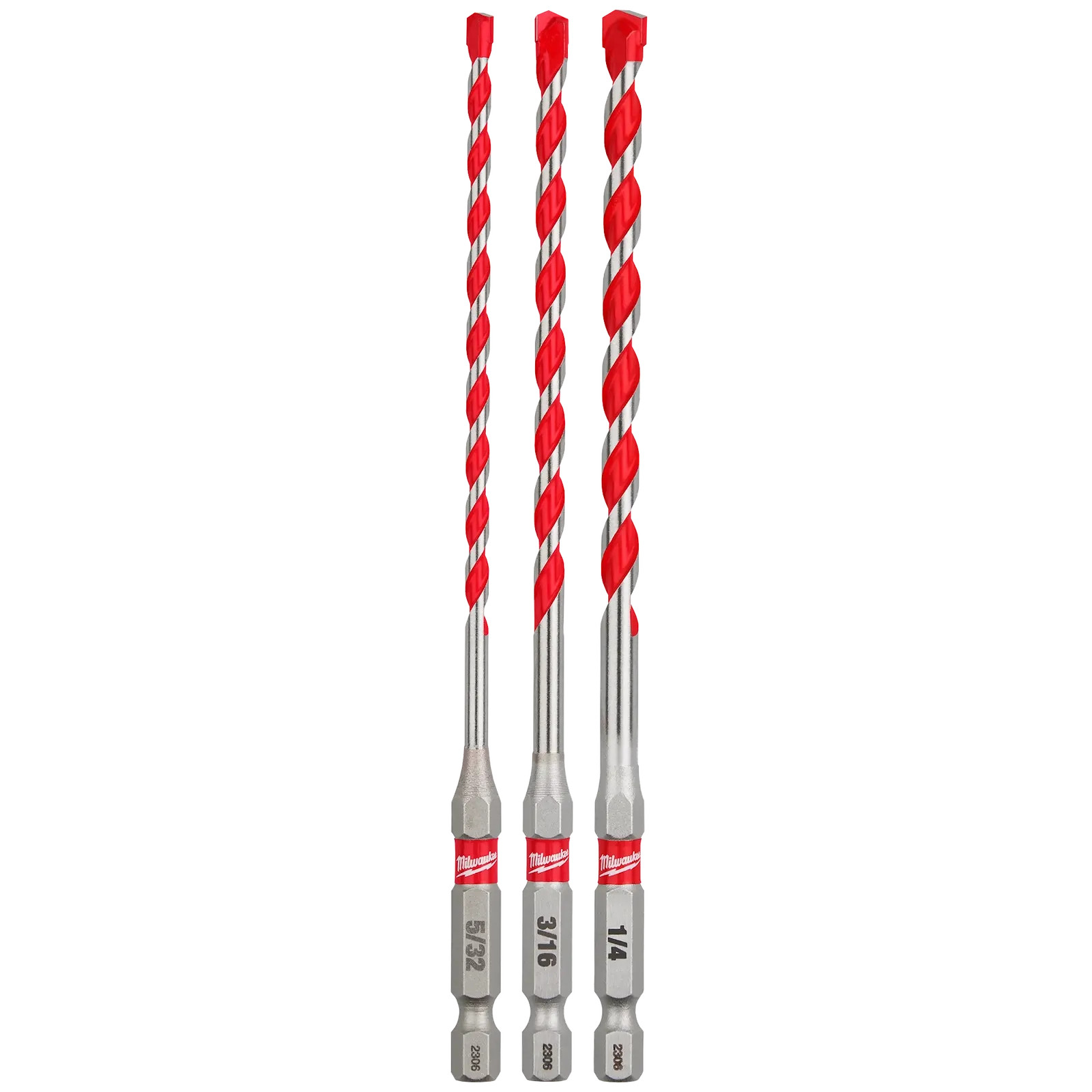 Milwaukee MIL-48-20-9050 Shockwave Impact Duty Carbide Hammer Drill Bit Set 3 Pieces