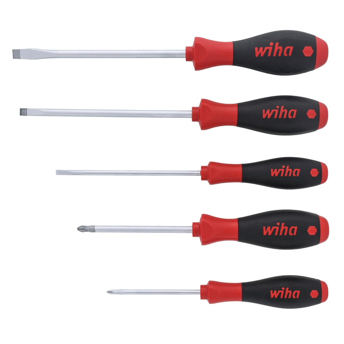 Wiha Tools WIHA-30277 Soft Finish Slotted And Phillips Screwdriver Set 5 Pieces