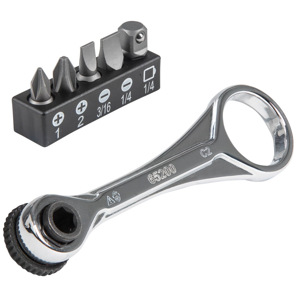 Klein Tools KLE-65200 Slim-Profile Mini Ratchet 5 Piece Set
