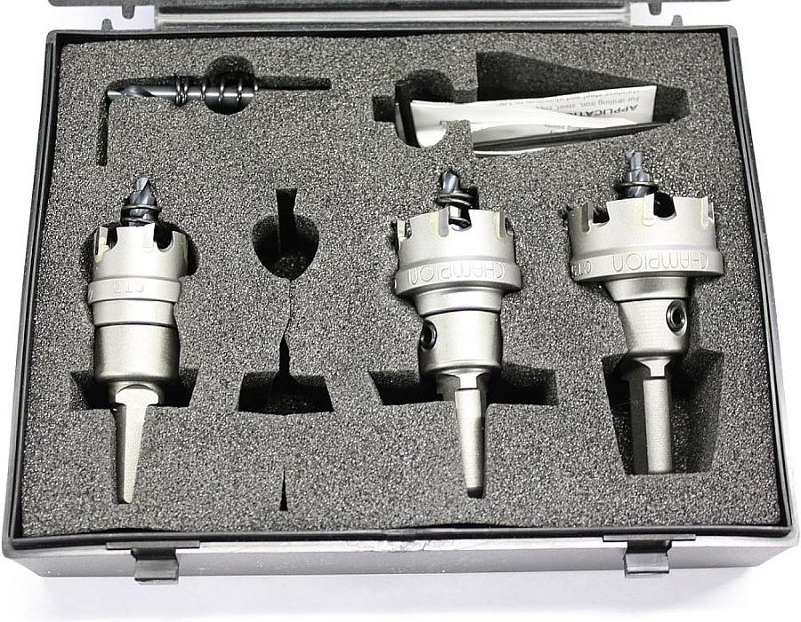 Champion CHAMP-CT5P-SET-A Carbide Tipped Electrical Hole Cutter 5 Piece Set