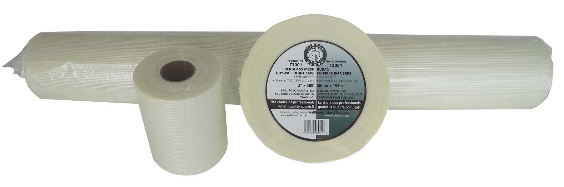 Circle Brand CB-T3001 Fiberglass Mesh Tape 2in x 500ft Roll
