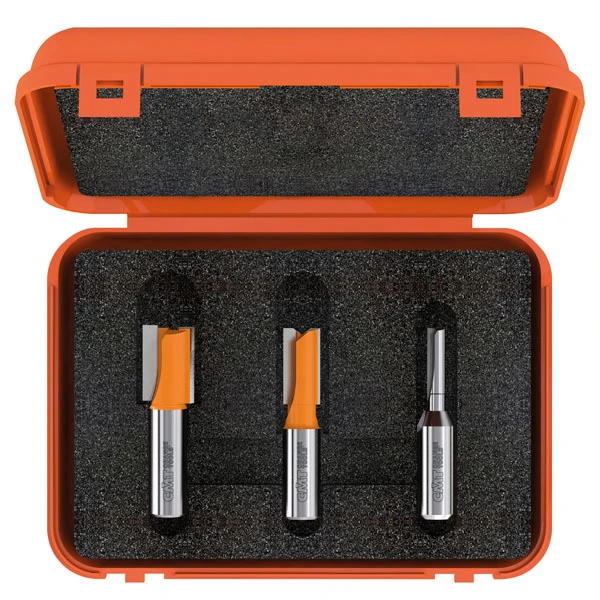 CMT Orange Tools CMT-81150111 1/2in Shank Plywood Groove Bit Set 3 Pieces
