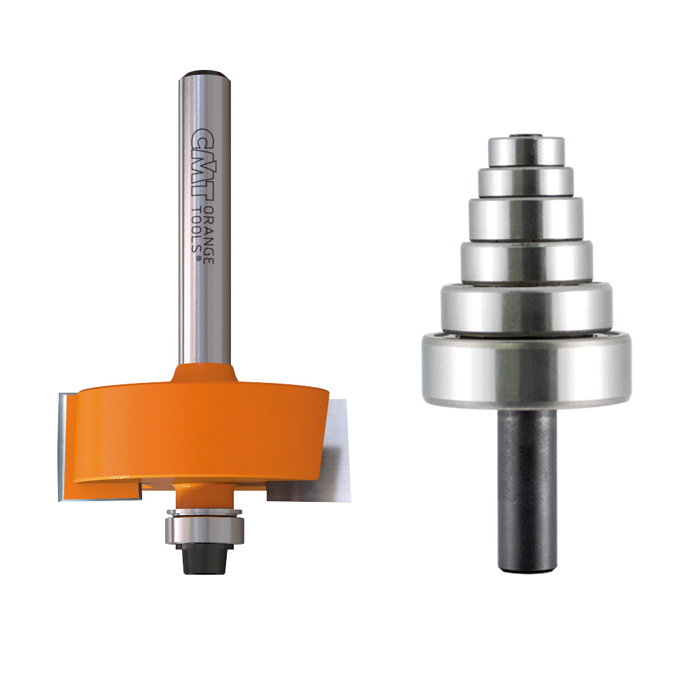 CMT Orange Tools CMT-83550211 1-3/8in Dia. x 3/4in Cutting Length Rabbeting Router Bit Set