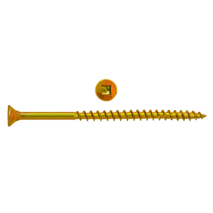 Hillman PAU-620796 8 x 2-1/2in Yellow Zinc Construction Screw 1200-Pieces