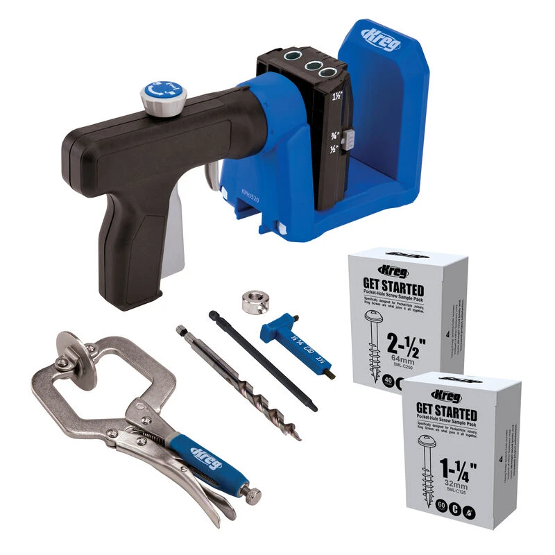 Kreg KREG-KPHJ520PRO Pocket-Hole Jig 520PRO with Face Clamp and Pocket-Hole Screws