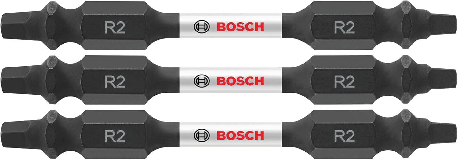 Bosch BOS-ITDESQ22503 2.5in Impact Tough Square 2 Double-Ended Power Bits 3 Pack