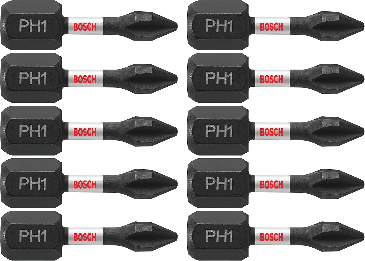 Bosch BOS-ITPH1105 Impact Tough 1in Phillips Number 1 Insert Bits 5 Pieces