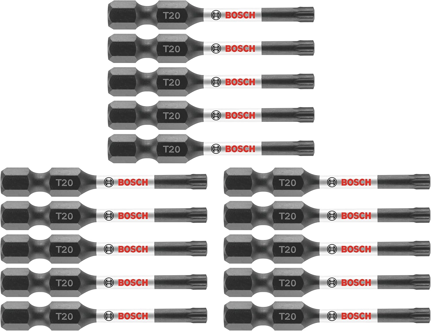 Bosch BOS-ITT20215 2in Impact Tough Power Bits 15 Pieces