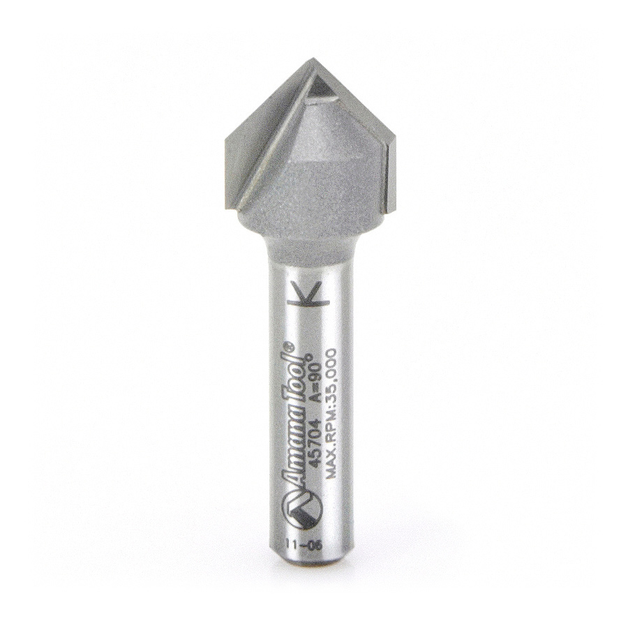 Amana AMA-45704 Carbide Tipped 1/2in x Dia 90 Degree V-Groove