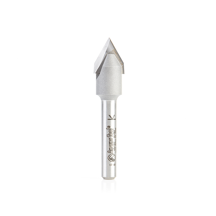 Amana AMA-45707 60 Degree x 1/2in Dia Carbide Tipped Zero Point V-Groove