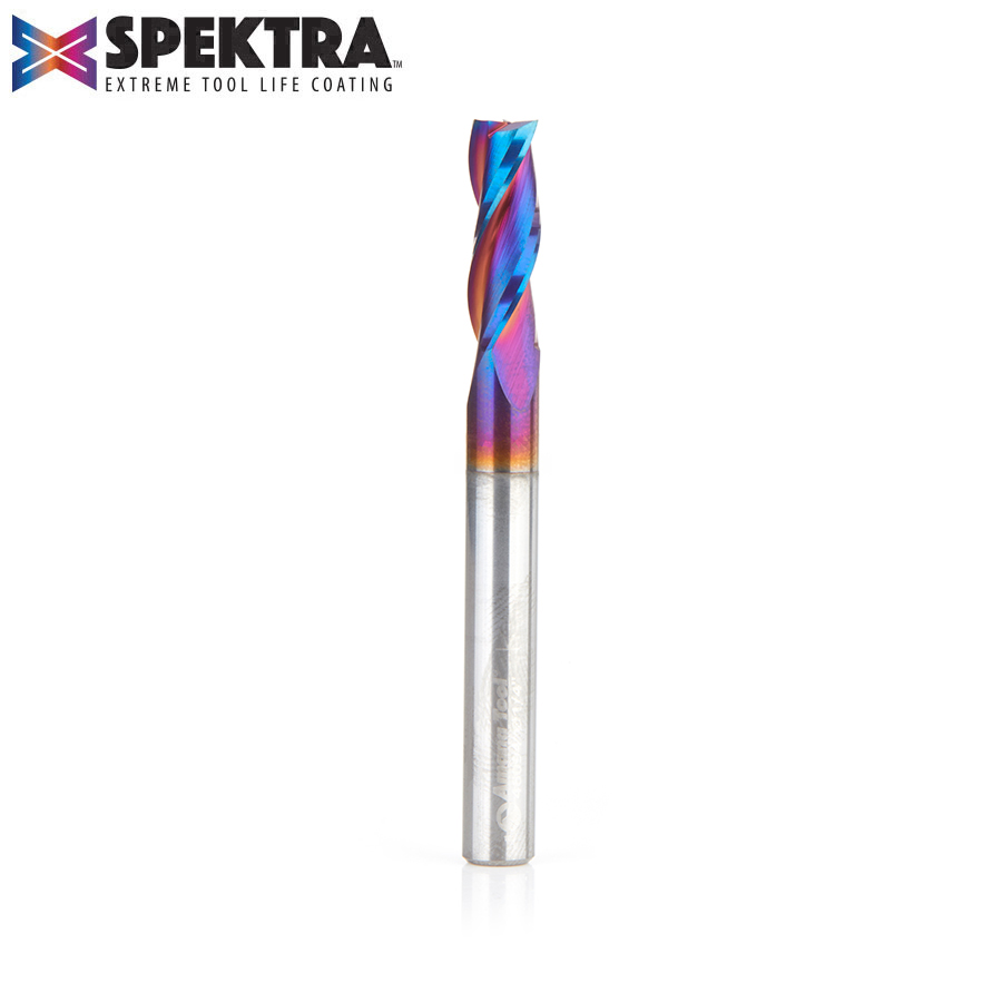 Amana AMA-46094-K Spektra 1/4 Dia Solid Carbide Up-Cut Spiral Composite Fiberglass & Phenolic Cutting Extreme Tool Life Coated Router Bit