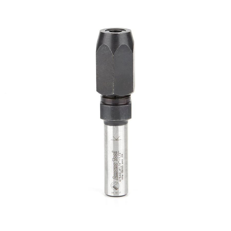 Amana AMA-47640 1/2in Shank CNC Extension Adapter For 1/4in Shank Router Bits