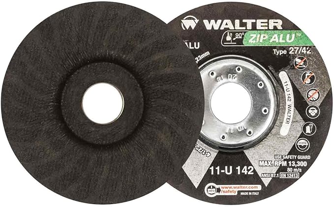 Walter Surface Technologies WAL-11U142 4.5in Type 27 Zip Aluminum Cut-Off Wheel 25 Pack